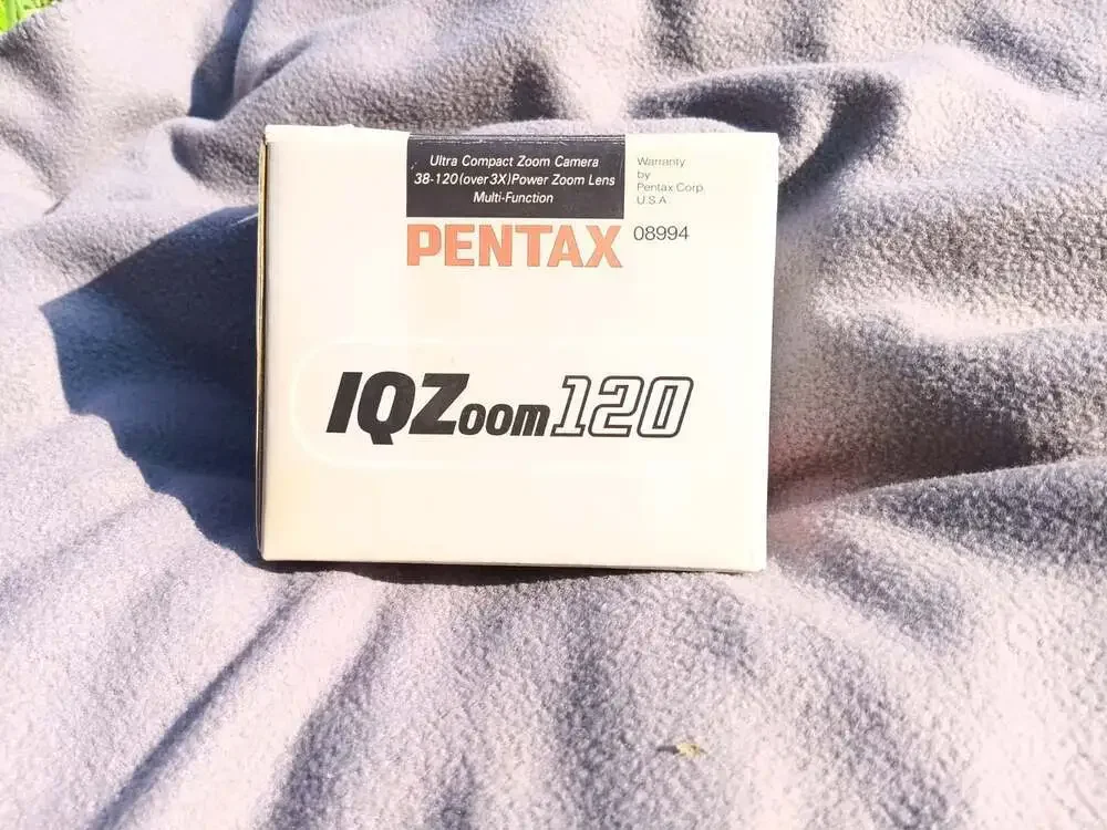 Pentax IQZoom 120 35mm Film Camera 38‑120mm Zoom w/ Manual & Strap Tested As‑Is